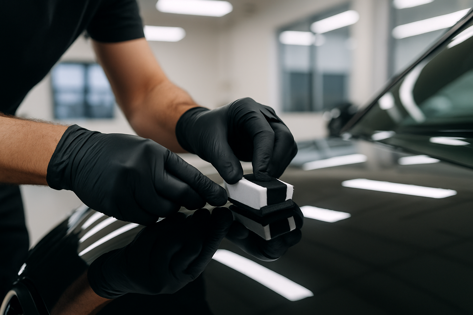 GardX paint protection being applied to a car